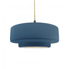 Justice Design Group CER-6543-MDMT-MBLK-BEIG-TWST - Medium Tier 1-Light Pendant