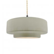 Justice Design Group CER-6545-CKC-MBLK-BEIG-TWST - Large Tier 1-Light Pendant