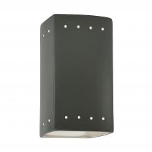 Justice Design Group CER-0925W-PWGN-LED1-1000 - Small LED Rectangle w/ Perfs - Open Top & Bottom (Outdoor)