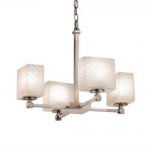 Justice Design Group FSN-8420-55-WEVE-NCKL - Tetra 5-Light Chandelier