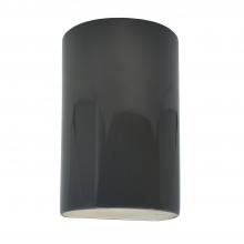 Justice Design Group CER-0945W-GRY-LED1-1000 - Small LED Cylinder - Open Top & Bottom (Outdoor)