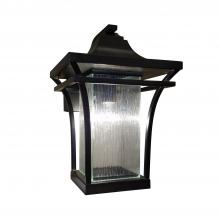 Justice Design Group FSN-7521W-RAIN-MBLK-LED1-700 - Summit Small 1-Light LED Outdoor Wall Sconce