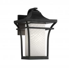 Justice Design Group FSN-7521W-WEVE-MBLK-LED1-700 - Summit Small 1-Light LED Outdoor Wall Sconce