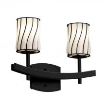 Justice Design Group WGL-8592-30-GRCB-MBLK - Archway 2-Light Bath Bar