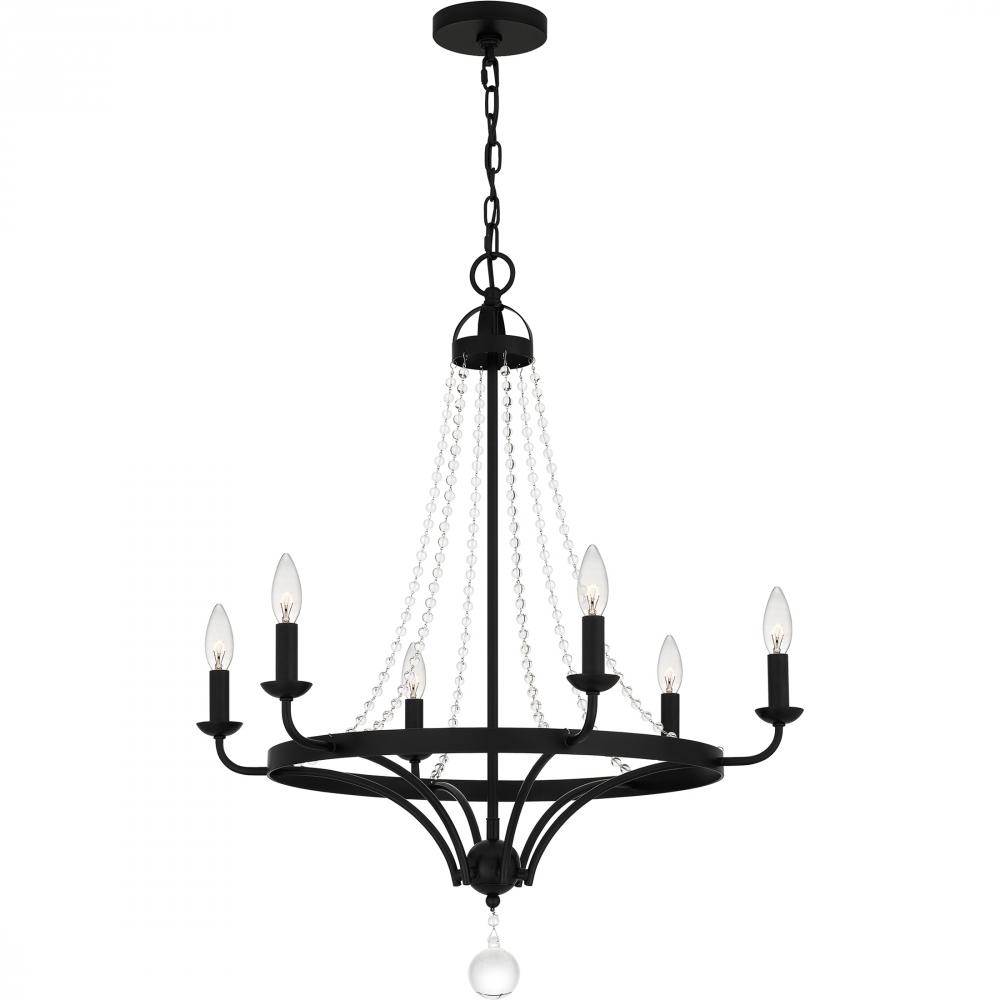 Adelaide 6-Light Matte Black Chandelier