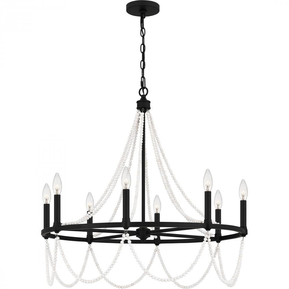Brigitta 8-Light Matte Black Chandelier