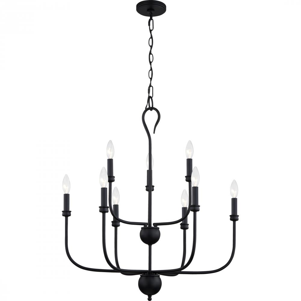 Blanche 9-Light Matte Black Chandelier