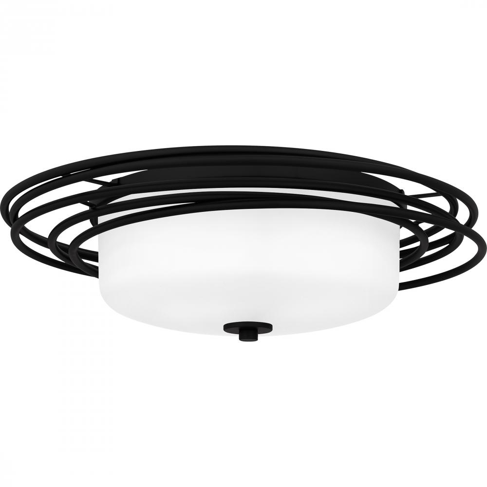 Calliope 2-Light Matte Black Flush Mount Light