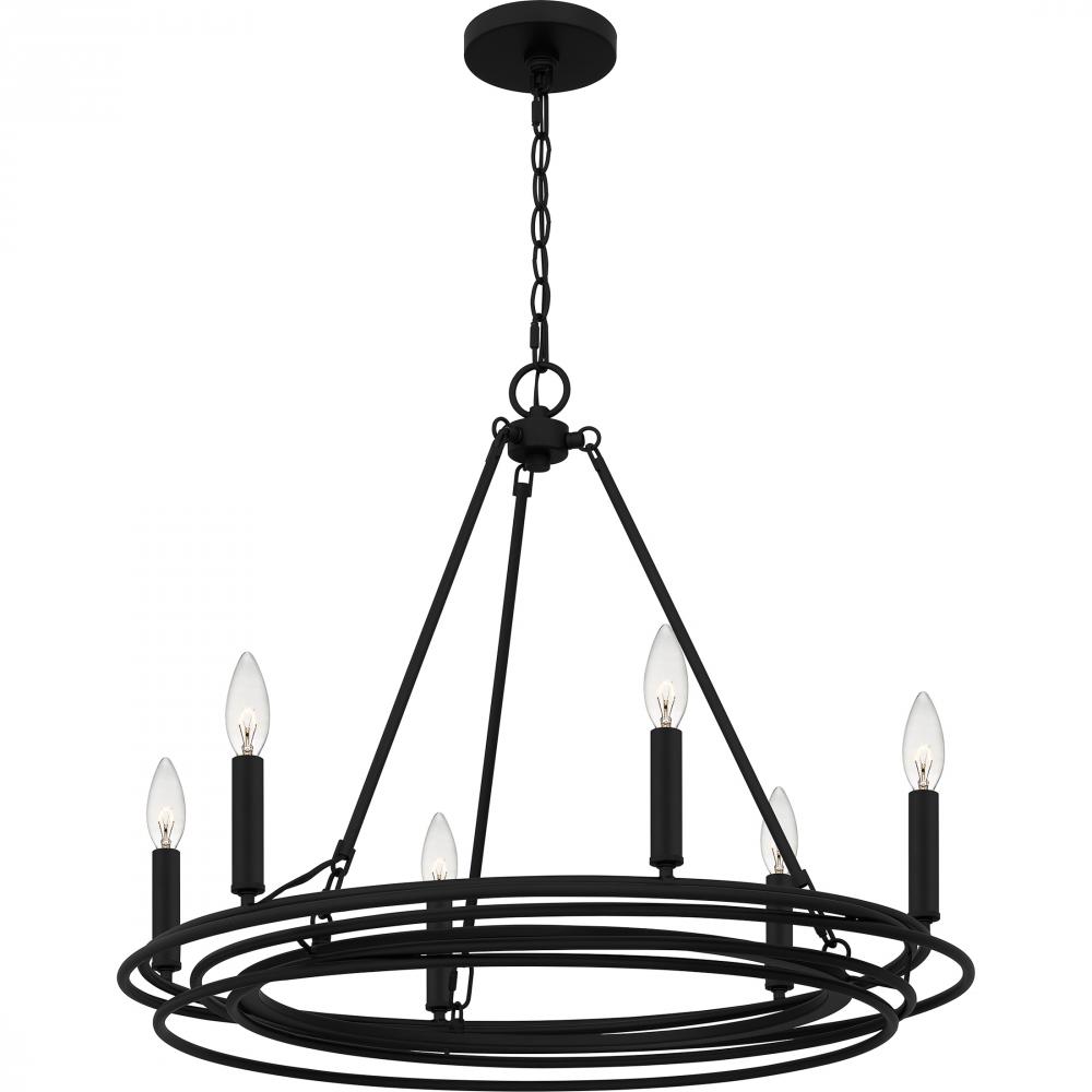 Calliope 6-Light Matte Black Chandelier