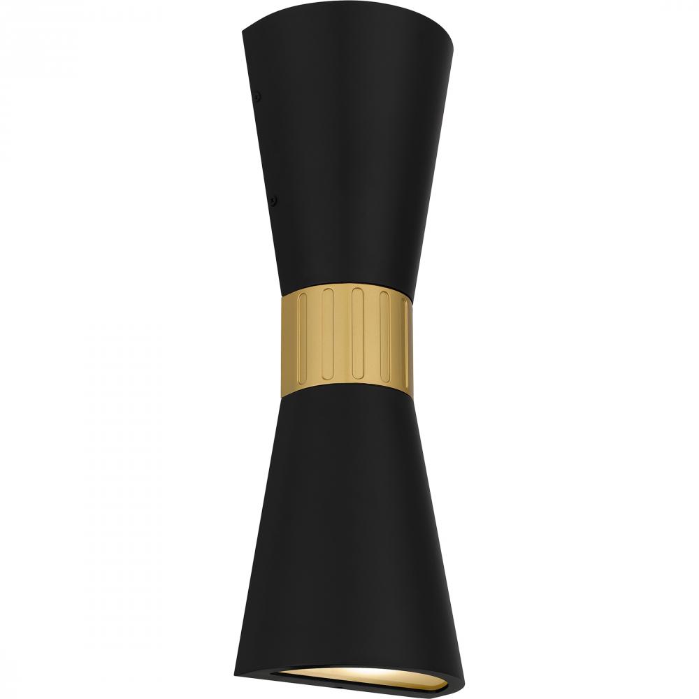 Dexter Integrated LED Matte Black Outdoor Wall Lantern