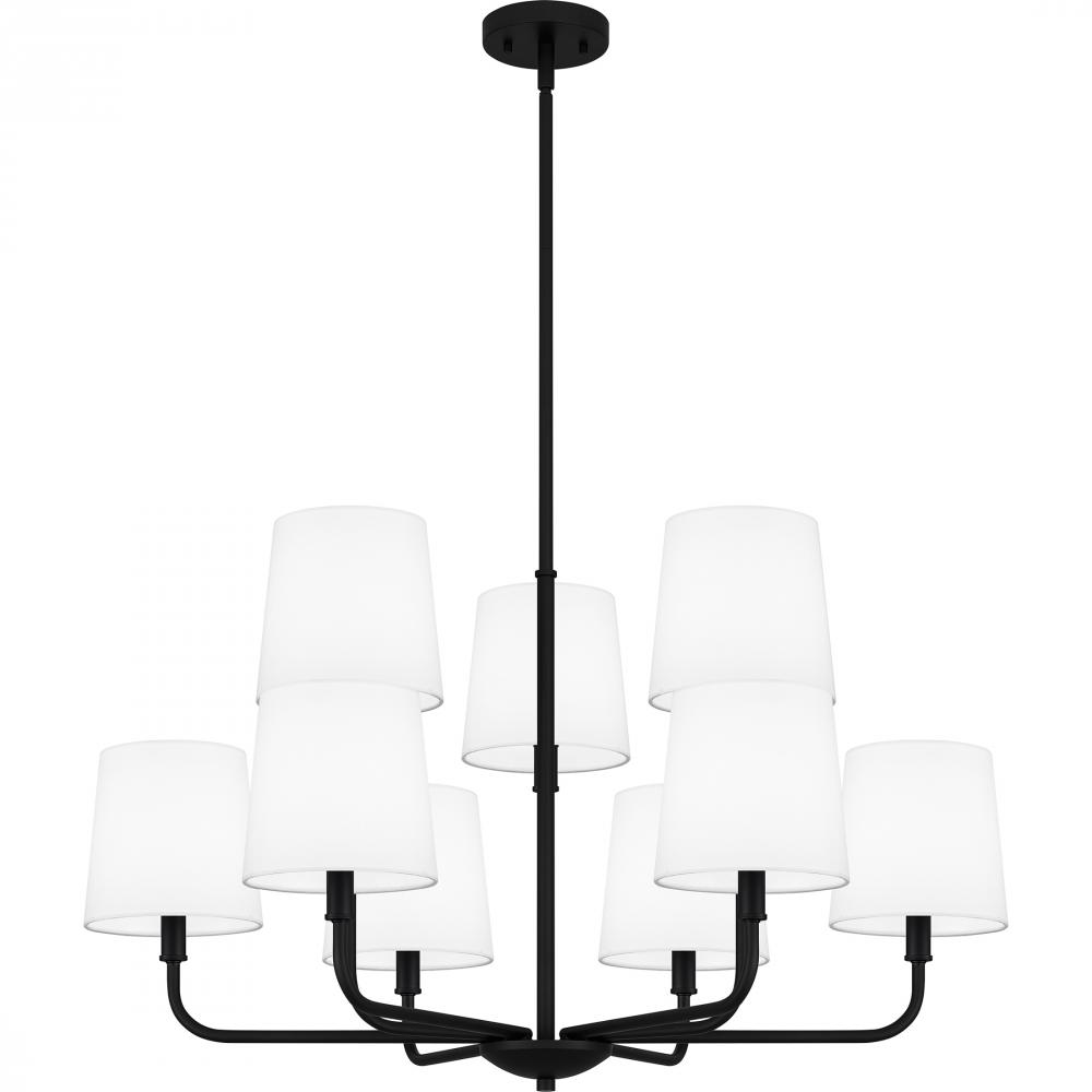 Gallagher 9-Light Matte Black Chandelier