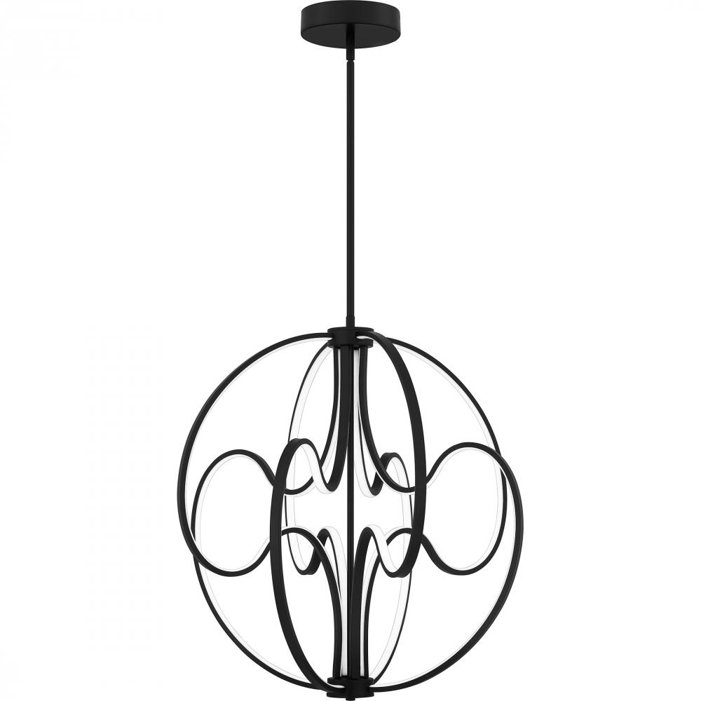 Clairon Integrated LED Matte Black Pendant Light
