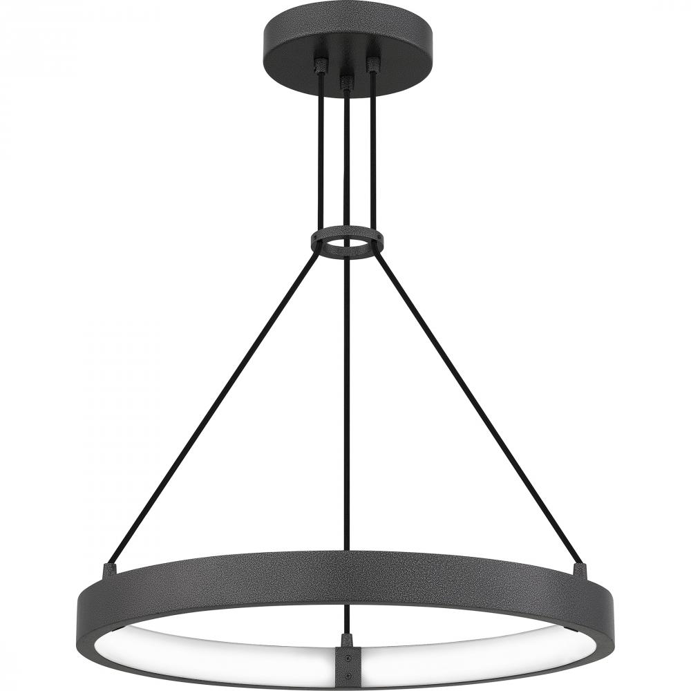 Drury Integrated LED Pewter Cast Iron Pendant Light