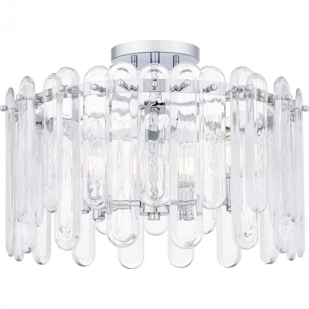 Stiles 5-Light Polished Chrome Semi-Flush Mount Light