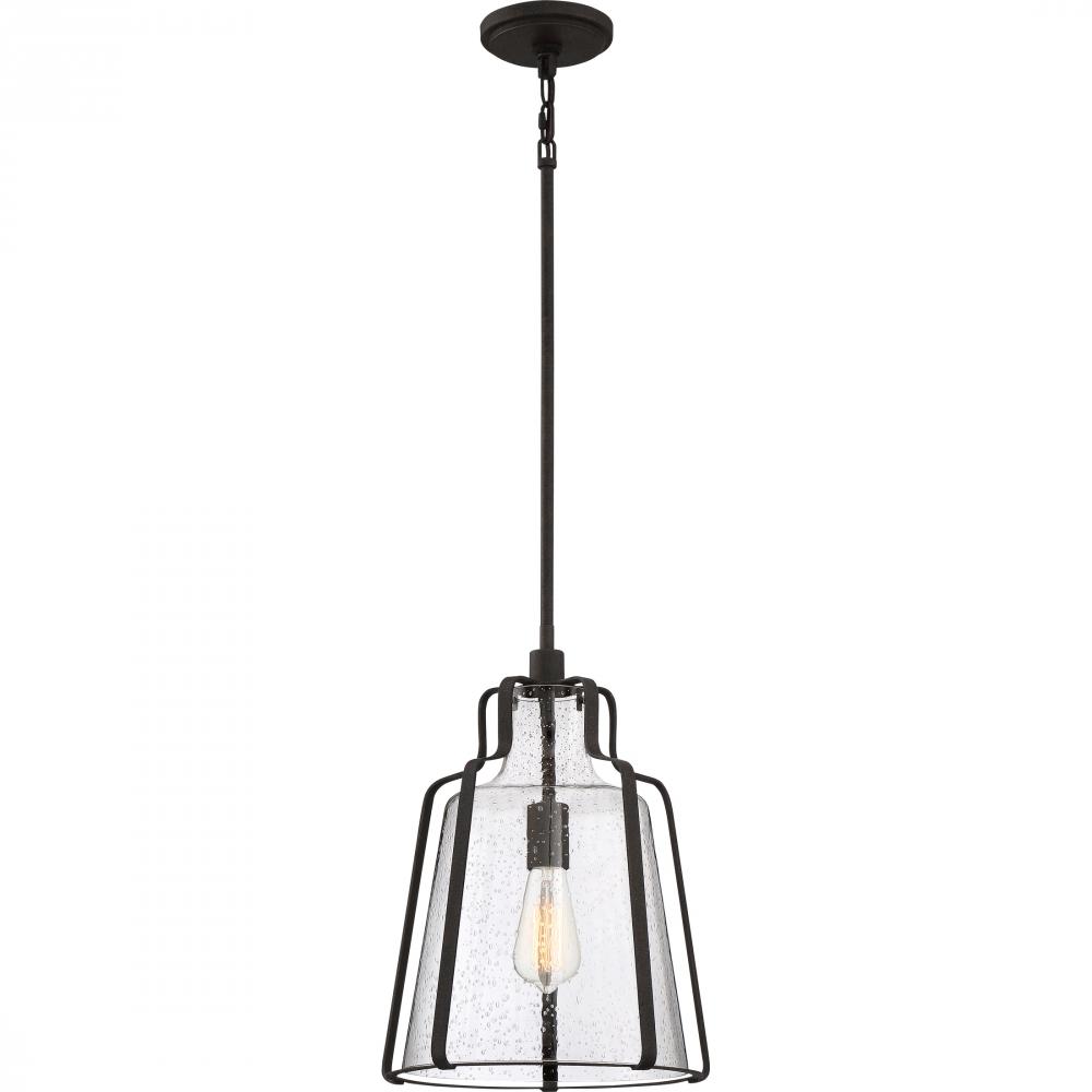 Haverford 1-Light Rustic Black Pendant Light