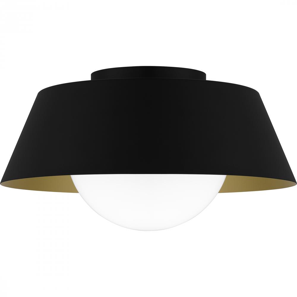 Damascus 1-Light Matte Black Flush Mount Light