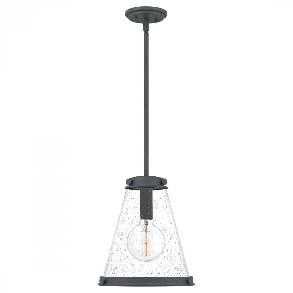 Bristol 1-Light Mottled Black Mini Pendant Light