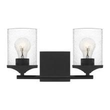Quoizel ABR8614MBK - Abner 2-Light Matte Black Vanity Light
