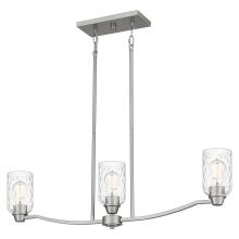 Quoizel ACA335BN - Acacia 3-Light Brushed Nickel Linear Chandelier
