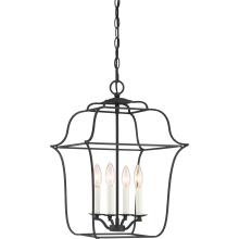 Quoizel GLY5204BA - Gallery 4-Light Royal Ebony Pendant Light
