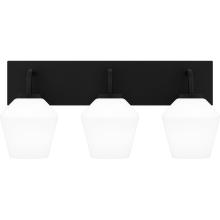 Quoizel NIE8621MBK - Nielson 3-Light Matte Black Bath Light