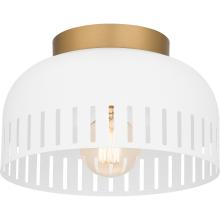 Quoizel QFL6208W - Keagan 1-Light Matte White Flush Mount Light