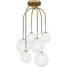 Quoizel QSF6198AB - Wonderstruck 6-Light Aged Brass Pendant Light