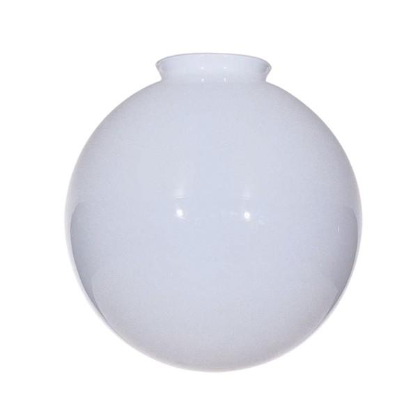 Blown Glossy Opal Ball Shade; Diameter 12 inch; Fitter 4 inch