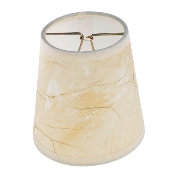 Clip On Shade; Beige Parchment Round; 3" Top; 4" Bottom; 4" Side