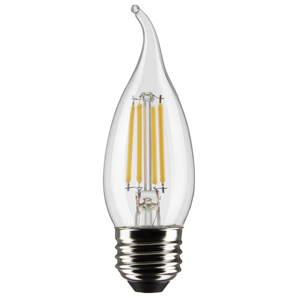 5.5 Watt CA10 LED Filament; Clear; Medium base; 90 CRI; 2700K; 120 Volt