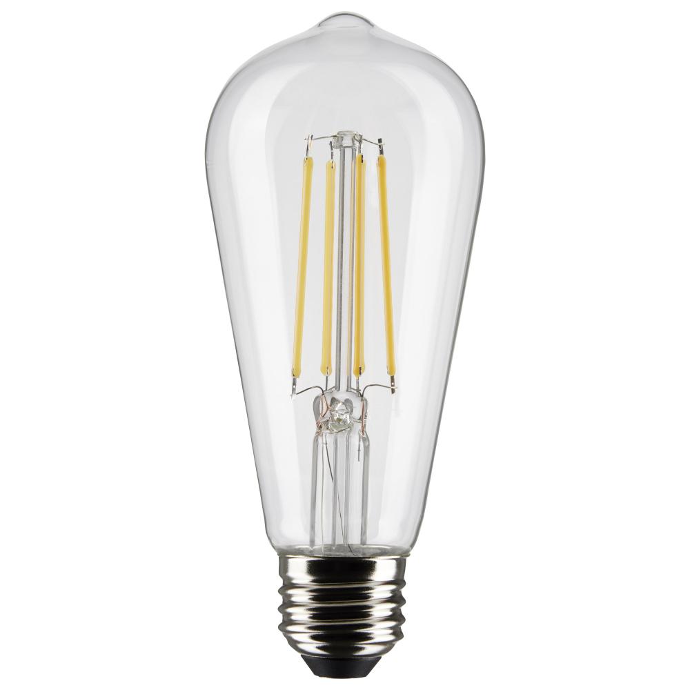8 Watt ST19 LED Filament; Clear; Medium base; 90 CRI; 2700K; 120 Volt