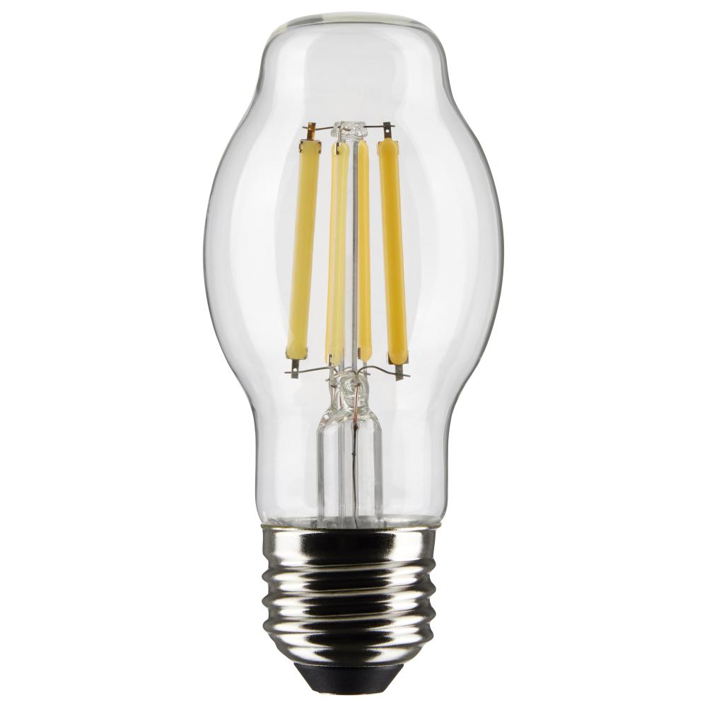 8 Watt BT15 LED Filament; Clear; Medium Base; 2700K; 800 Lumens; 120 Volt