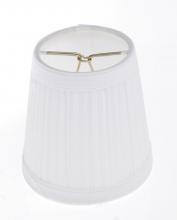 Satco Products Inc. 90/1270 - Clip On Shade; White Pleated Round; 3" Top; 4" Bottom; 4" Side