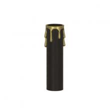 Satco Products Inc. 90/368 - Plastic Drip Candle Cover; Black Plastic With Gold Drip; 1-3/16" Inside Diameter; 1-1/4"