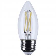 Satco Products Inc. S12504 - 5.5 Watt B11 LED; Medium Base; Clear; 5000K CCT; 120 Volt