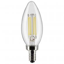 Satco Products Inc. S21273 - 5.5 Watt B11 LED Filament; Clear; Candelabra base; 90 CRI; 2700K; 120 Volt