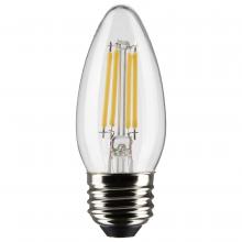 Satco Products Inc. S21290 - 5.5 Watt B11 LED Filament; Clear; Medium base; 90 CRI; 2700K; 120 Volt