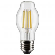 Satco Products Inc. S21334 - 8 Watt BT15 LED Filament; Clear; Medium base; 90 CRI; 2700K; 120 Volt