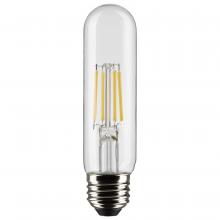 Satco Products Inc. S21345 - 5.5 Watt T10 LED Filament; Clear; Medium base; 90 CRI; 3000K; 120 Volt