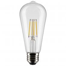 Satco Products Inc. S21362 - 5 Watt ST19 LED Filament; Clear; Medium base; 90 CRI; 4000K; 120 Volt