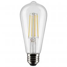 Satco Products Inc. S21363 - 8 Watt ST19 LED Filament; Clear; Medium base; 90 CRI; 2700K; 120 Volt