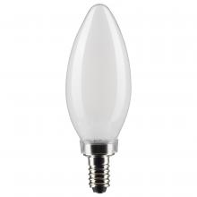 Satco Products Inc. S21831 - 5.5 Watt B11 LED Filament; Frosted; Candelabra Base; 5000K; 500 Lumens; 120 Volt; 2-Pack