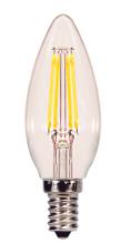 Satco Products Inc. S29877 - 4.5 Watt B11 LED Filament; Clear; Candelabra base; 2700K; 350 Lumens; 120 Volt