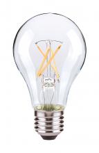 Satco Products Inc. S39879 - 8 Watt A19 LED Filament; Clear Finish; Medium base; 2700K; 120 Volt