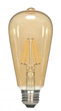 Satco Products Inc. S9577 - 2.5 Watt ST19 LED Filament; Transparent Amber; Medium base; 2000K; 220 Lumens; 120 Volt