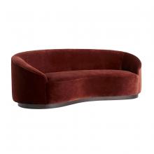 Arteriors Home 8150 - Turner Small Sofa Paprika Velvet Dark Walnut