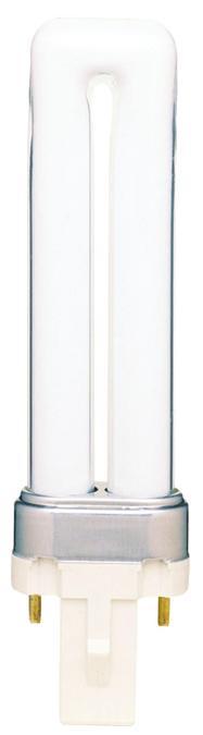 7W Twin Tube CFL Warm White G23 Base, Card