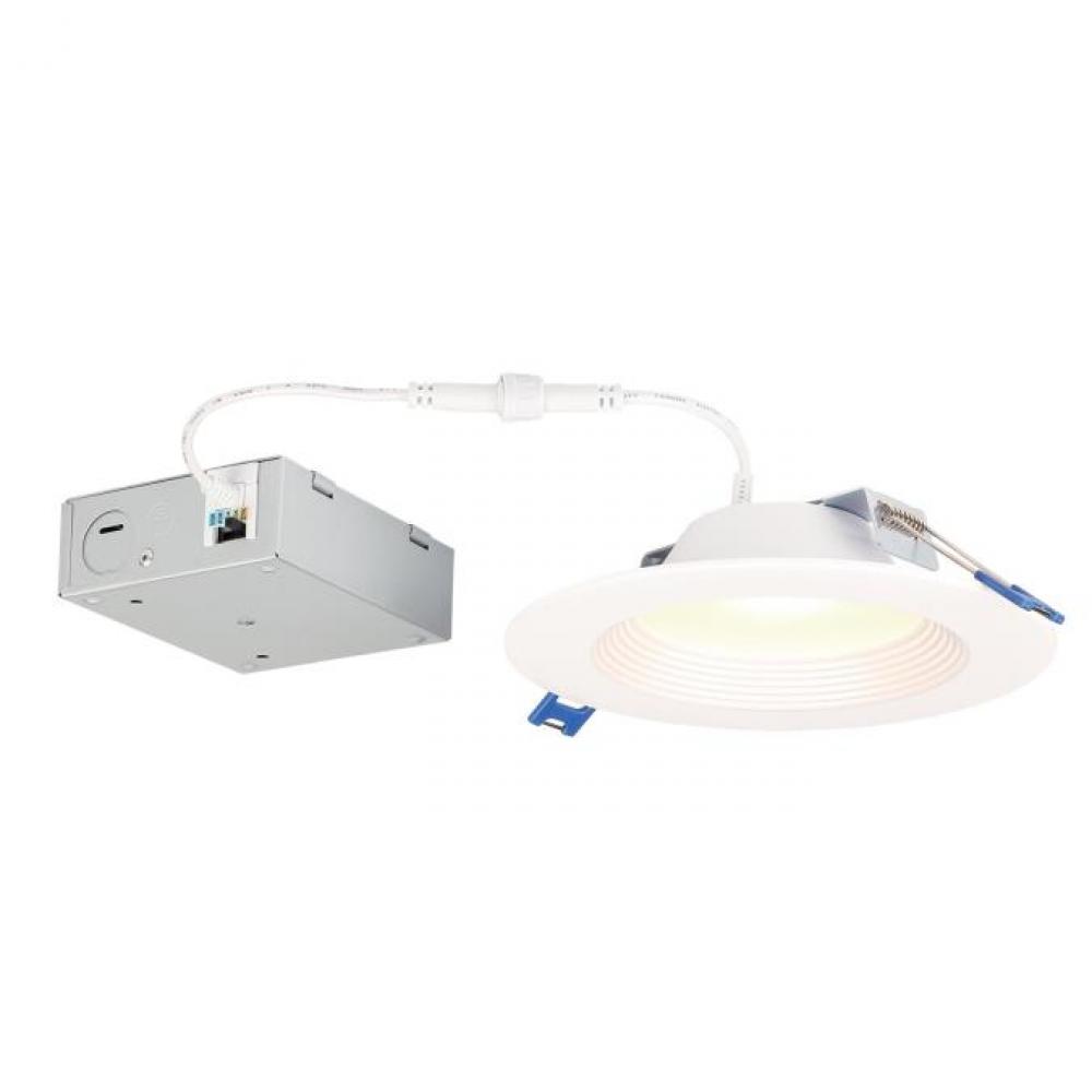 15W Deep Baffle Recessed LED Downlight with Color Temperature Selection 5-6 in. Dimmable