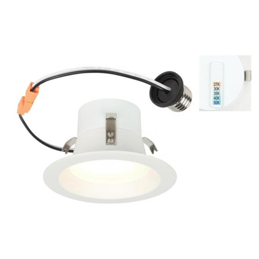 10W Recessed LED Downlight with Color Temperature Selection 4 in. Dimmable