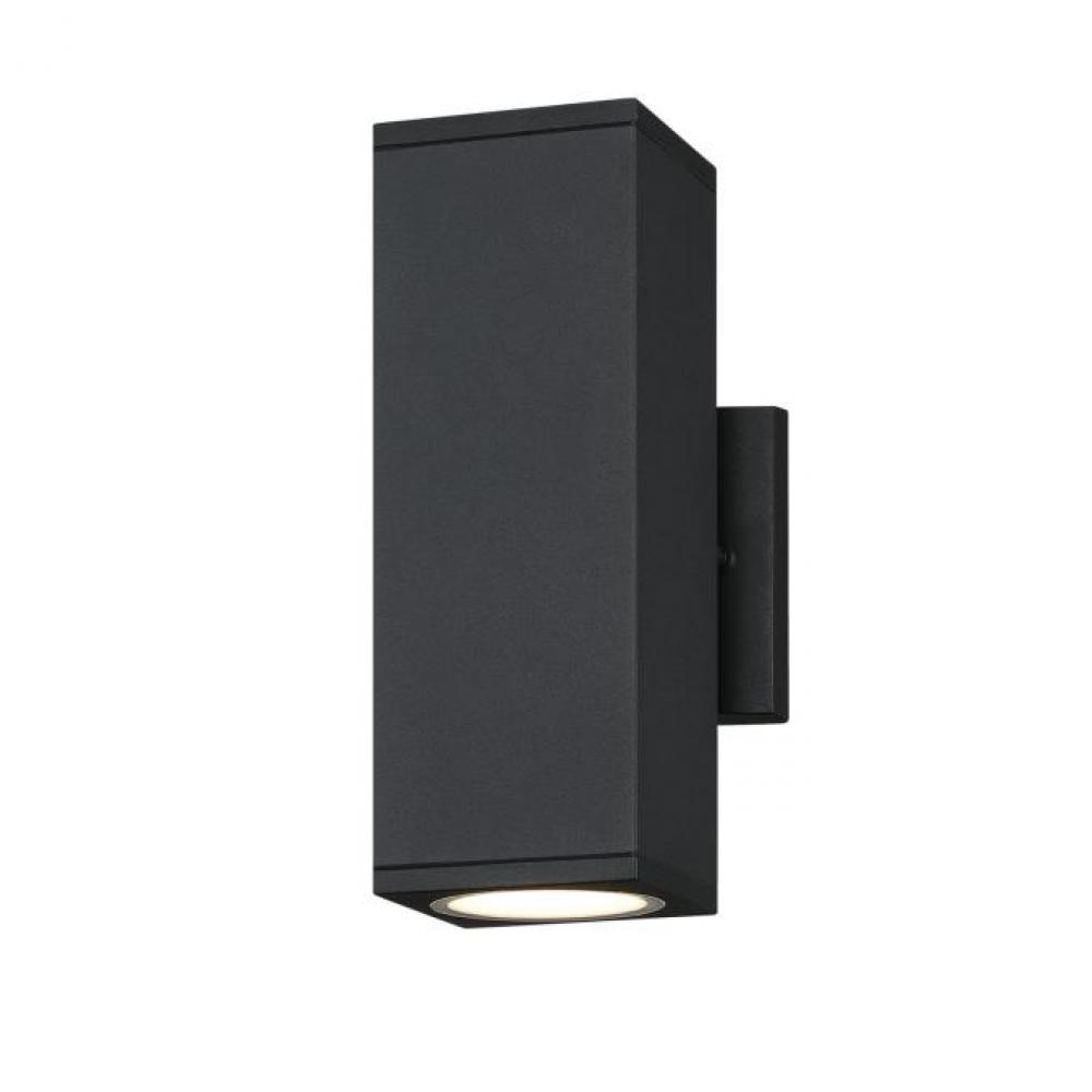 Dimmable LED Up and Down Light Wall Fixture with Color Temperature Selection Black Finish